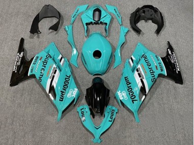 2013-2024 Blue White Black Supreme Kawasaki EX300 Motorcycle Fairings Canada