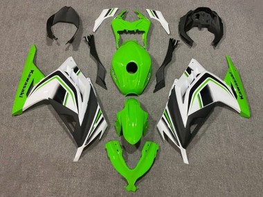 2013-2024 Green White Black Stripe Kawasaki EX300 Motorcycle Fairings Canada