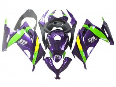 2013-2024 Purple Green Yellow Eva Racing Kawasaki EX300 Motorcycle Fairings Canada