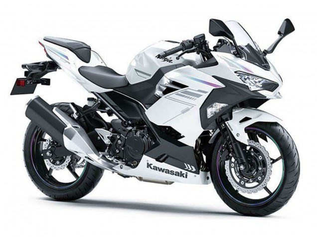 2018-2024 Pearl White Blizzard Kawasaki Ninja 400 Motorcycle Fairings Canada
