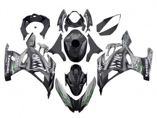 2018-2024 Nardo Grey Black Shark Kawasaki Ninja 400 Motorcycle Fairings Canada