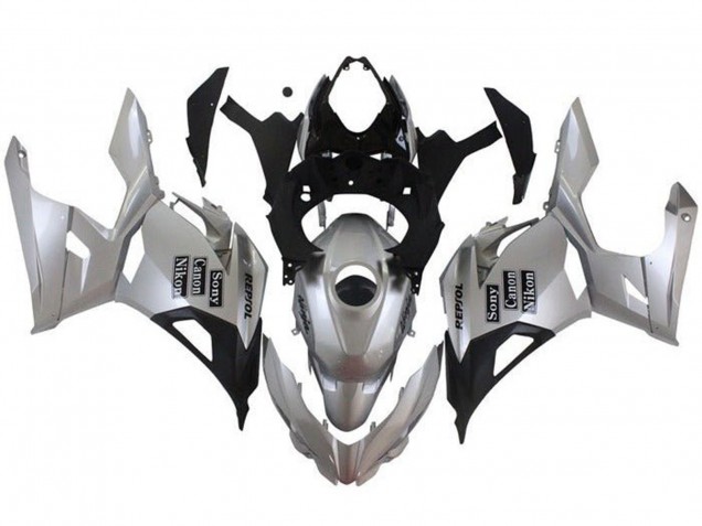 2018-2024 Silver Black Repsol Kawasaki Ninja 400 Motorcycle Fairings Canada