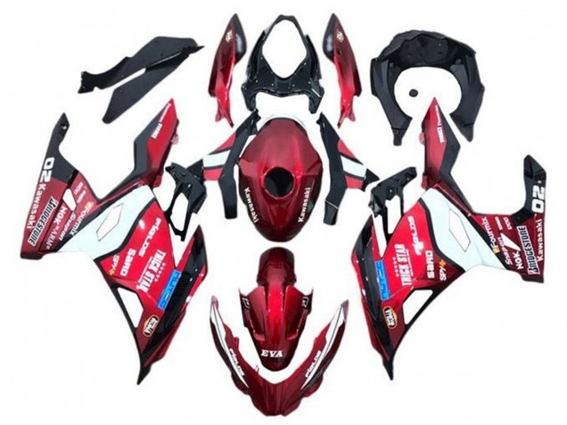 2018-2024 Red Blue White Trick Star Bridgestone Kawasaki Ninja 400 Motorcycle Fairings Canada