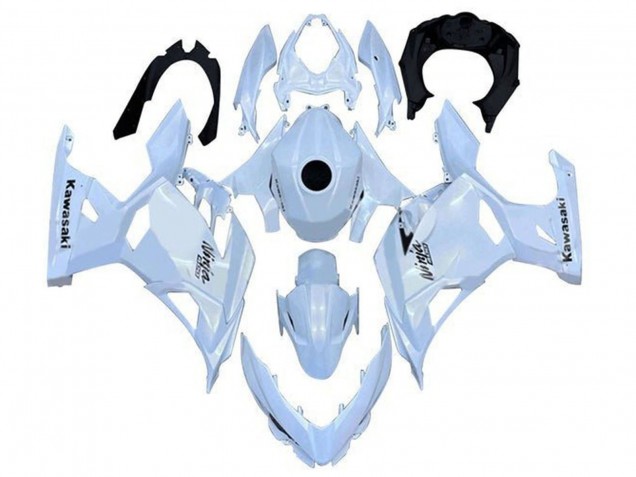 2018-2024 Pearl White Kawasaki Ninja 400 Motorcycle Fairings Canada