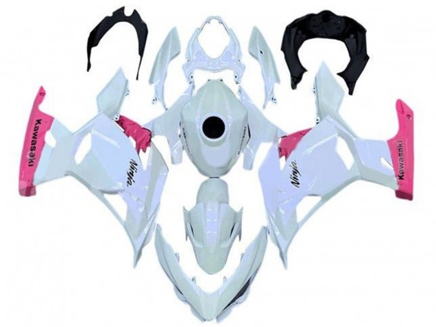 2018-2024 Pearl White Pink Kawasaki Ninja 400 Motorcycle Fairings Canada