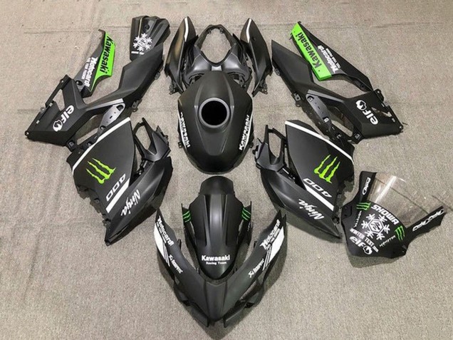 2018-2024 Matte Black White Green Monster Snow Kawasaki Ninja 400 Motorcycle Fairings Canada