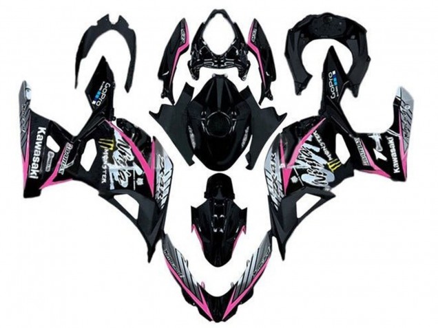 2018-2024 Glossy Black Pink White Kawasaki Ninja 400 Motorcycle Fairings Canada