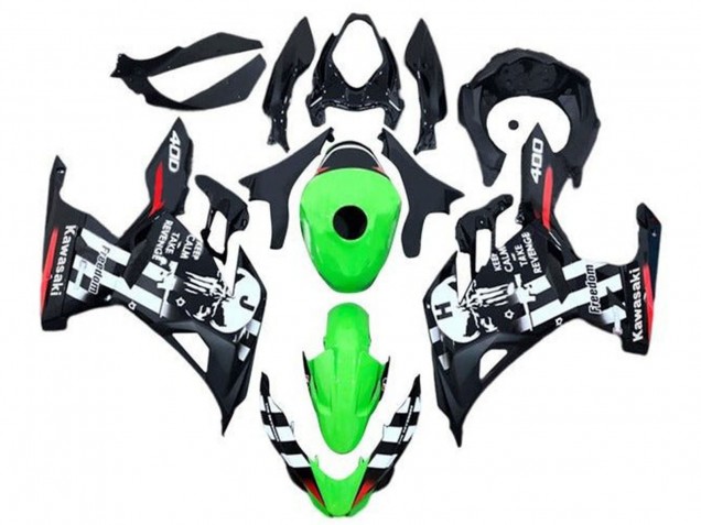 2018-2024 Green Black White Red Skull Kawasaki Ninja 400 Motorcycle Fairings Canada
