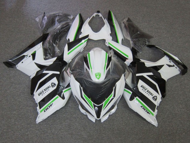 2018-2024 White Green Black Trick Star Kawasaki Ninja 400 Motorcycle Fairings Canada