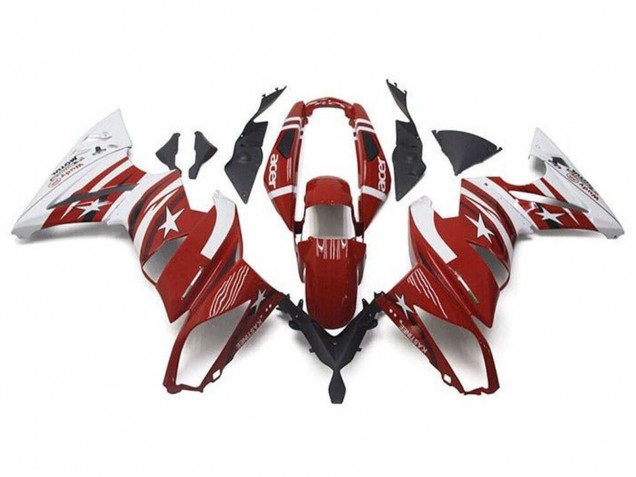 2009-2011 Red White Star Acer Kawasaki Ninja 650 EX650 Motorcycle Fairings Canada