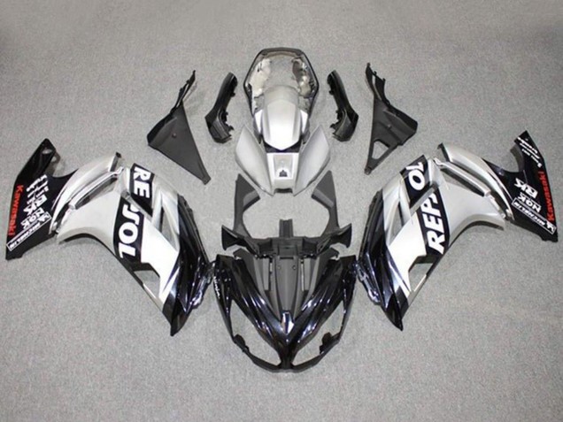 2012-2016 Silver Black Repsol Kawasaki Ninja 650 EX650 Motorcycle Fairings Canada