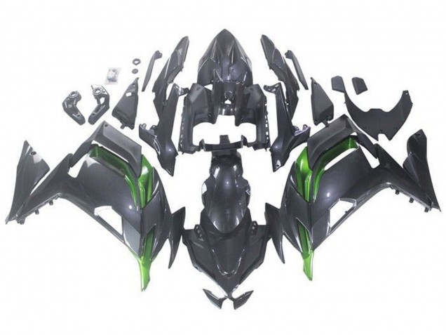 2020-2025 Faux Carbon Fiber Green Kawasaki Ninja 650 EX650 Motorcycle Fairings Canada