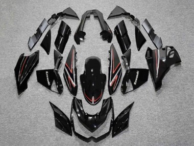 2010-2013 Glossy Black Red Stripe Kawasaki Z1000 Motorcycle Fairings Canada