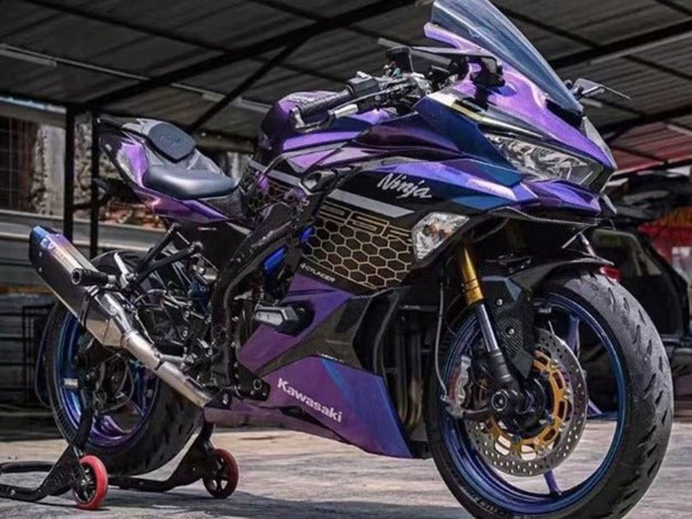2019-2025 Purple Blue Gold Gradient Honeycomb Kawasaki ZX25R ZX-25R Motorcycle Fairings Canada