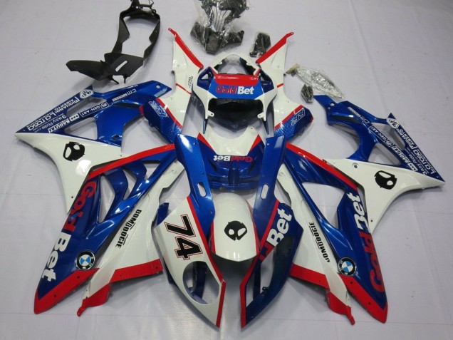 2009-2014 White Red Blue GoldBet BMW S1000RR Motorcycle Fairings Canada