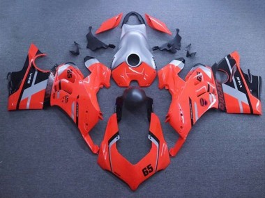 2020-2021 Silver Red Matte Black Stripe 65 Ducati Panigale V4 V4S Motorcycle Fairings Canada