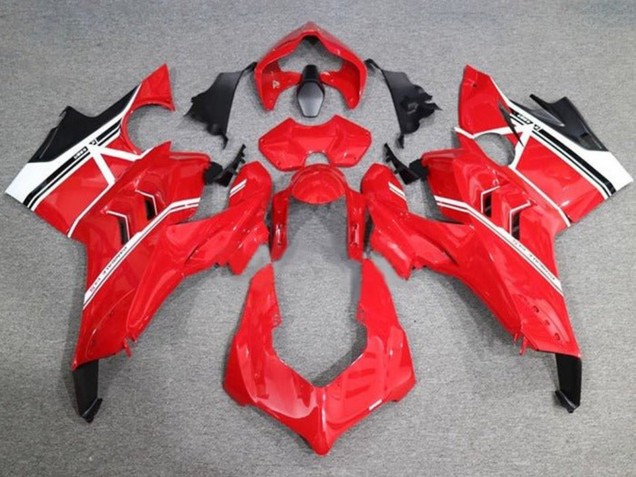 2020-2021 White Red Glossy Black Stripe Ducati Panigale V4 V4S Motorcycle Fairings Canada
