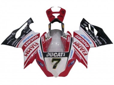 2011-2014 White Red Glossy Black Fiamm Tim 7 Ducati Panigale 1199 Motorcycle Fairings Canada