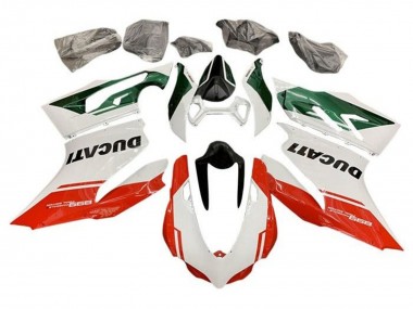 2011-2014 White Green Red Stripe Ducati Panigale 899 Motorcycle Fairings Canada