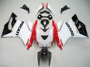 2011-2014 White Red Glossy Black Stripe Ducati Panigale 1199 Motorcycle Fairings Canada