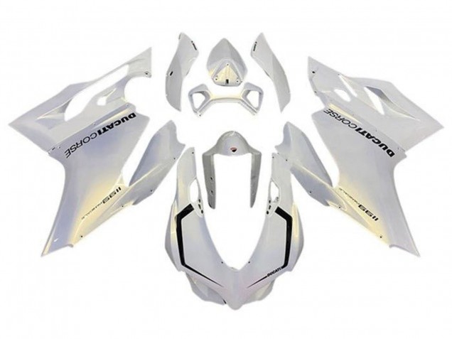 2011-2014 Pearl White Corse Ducati Panigale 1199 Motorcycle Fairings Canada
