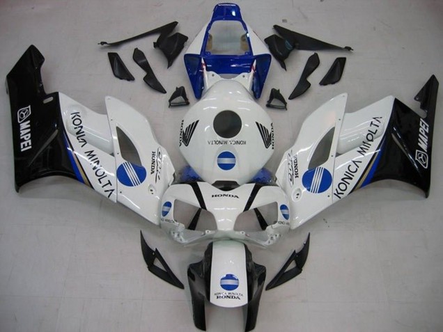 2004-2005 White Blue Glossy Black Konica Minolta Honda CBR1000RR Motorcycle Fairings Canada