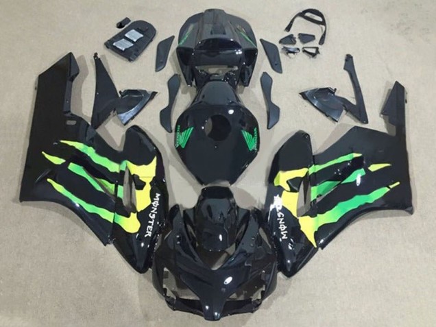 2004-2005 Glossy Black Green Yellow Monster Honda CBR1000RR Motorcycle Fairings Canada