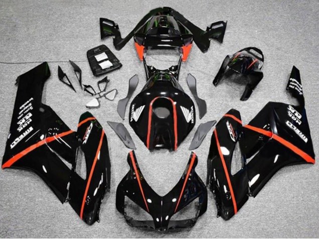 2004-2005 Glossy Black Red Stripe Honda CBR1000RR Motorcycle Fairings Canada