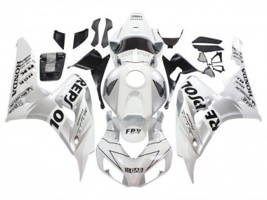 2006-2007 White Silver Black Repsol Honda CBR1000RR Motorcycle Fairings Canada