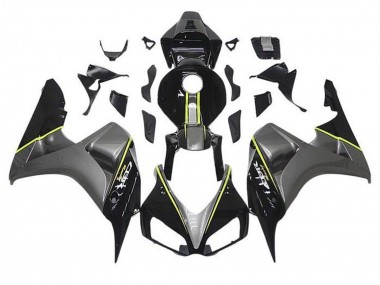 2006-2007 Grey Glossy Black Yellow Stripe Honda CBR1000RR Motorcycle Fairings Canada