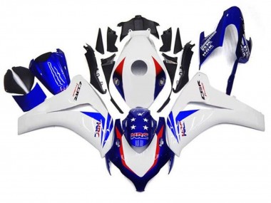 2008-2011 White Red Blue Star HRC Honda CBR1000RR Motorcycle Fairings Canada