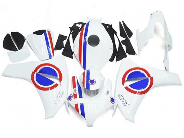 2008-2011 White Red Blue Stripe Honda CBR1000RR Motorcycle Fairings Canada
