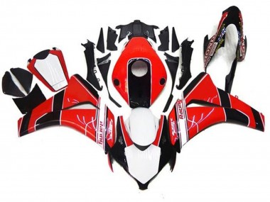 2008-2011 Red White Glossy Black Stripe Honda CBR1000RR Motorcycle Fairings Canada