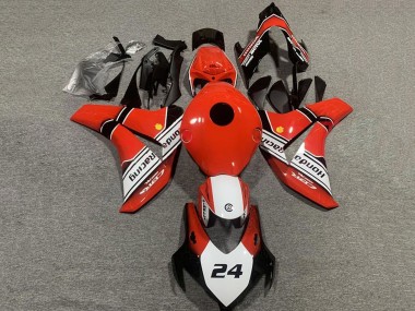 2008-2011 Red White Glossy Black 24 Honda CBR1000RR Motorcycle Fairings Canada