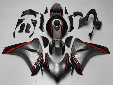 2008-2011 Grey Red Glossy Black Stripe Honda CBR1000RR Motorcycle Fairings Canada