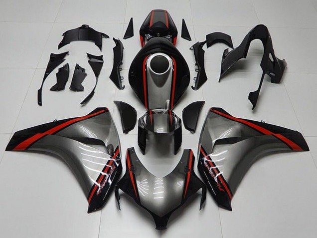 2008-2011 Grey Red Glossy Black Stripe Honda CBR1000RR Motorcycle Fairings Canada