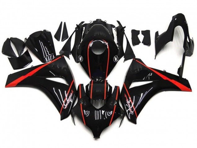 2008-2011 Glossy Black Red Stripe Honda CBR1000RR Motorcycle Fairings Canada