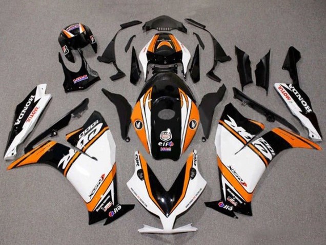 2012-2016 White Orange Glossy Black Honda CBR1000RR Motorcycle Fairings Canada