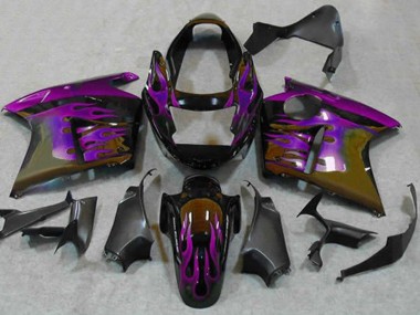 1996-2007 Glossy Black Purple Flame Honda CBR1100XX Blackbird Motorcycle Fairings Canada