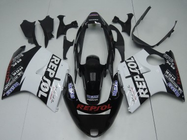 1996-2007 Glossy Black White Red Repsol Honda CBR1100XX Blackbird Motorcycle Fairings Canada