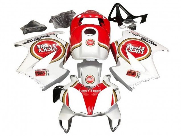 2002-2013 White Red Lucky Strike Honda VFR 800 Motorcycle Fairings Canada