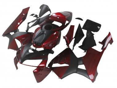2005-2006 Maroon Red Matte Black Honda CBR600RR Motorcycle Fairings Canada