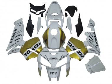 2005-2006 White Gold Repsol Honda CBR600RR Motorcycle Fairings Canada