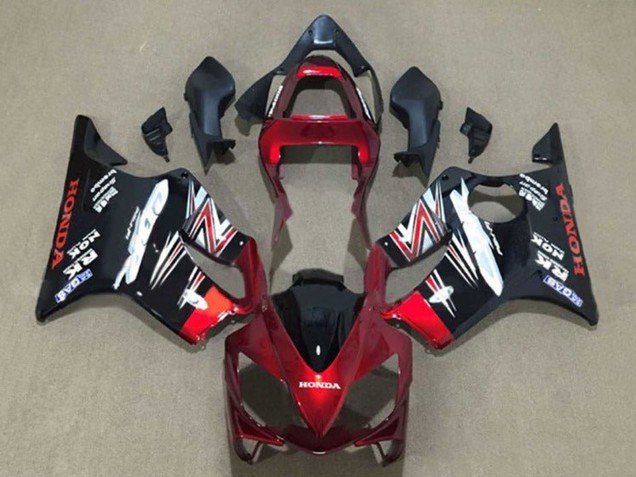 2001-2003 Candy Red Glossy Black Honda CBR600 F4i Motorcycle Fairings Canada