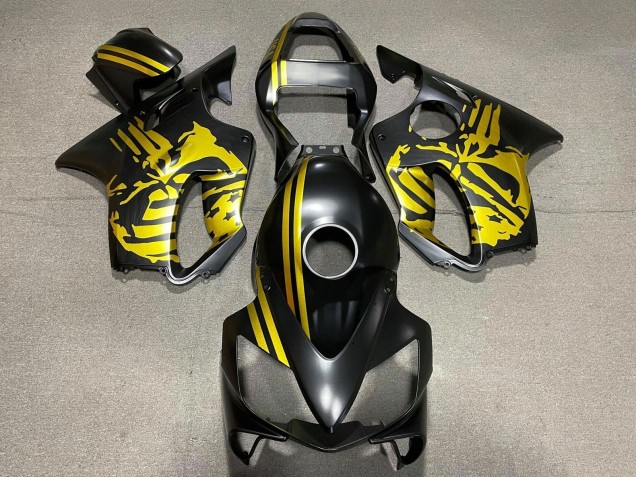 2001-2003 Gold Matte Black Skull Honda CBR600 F4i Motorcycle Fairings Canada