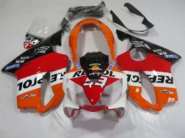 2004-2007 Orange White Red Glossy Black Repsol 93 Honda CBR600 F4i Motorcycle Fairings Canada