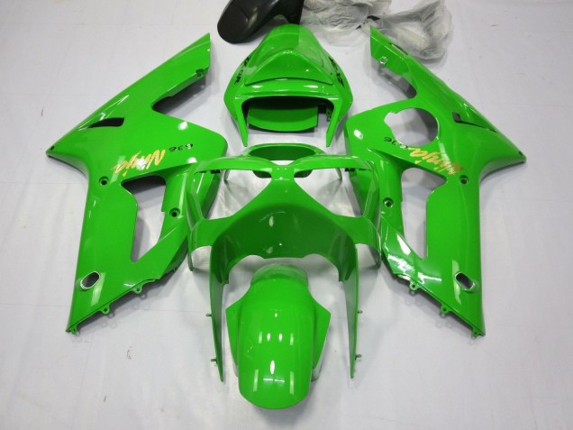 2003-2004 Green Gold Decal Kawasaki ZX6R Motorcycle Fairings Canada