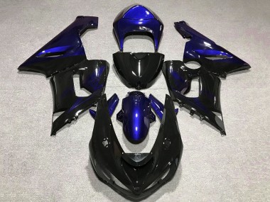 2005-2006 Blue Glossy Black Kawasaki ZX6R Motorcycle Fairing Canada