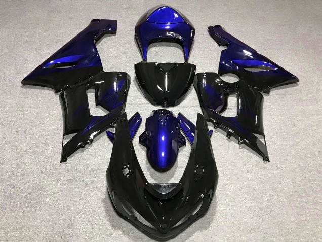2005-2006 Blue Glossy Black Kawasaki ZX6R Motorcycle Fairing Canada
