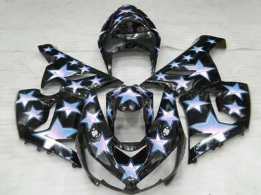 2005-2006 Black Blue White Star Kawasaki ZX6R Motorcycle Fairings Canada